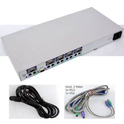 PROFI KVM SWITCH VON COMPAQ EO1004A 4x VGA & PS/2 FÜR SERVER 19'' 48,26CM 1HE TOP