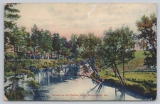 Sunset on Pelican River Rhinelander WI Scenic View UDB 1901-1907 Postcard