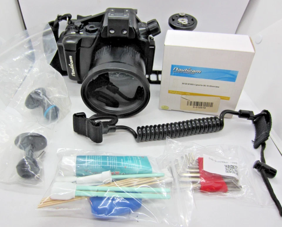 Cámara de buceo carcasa submarina y Sony NEX-5 y lente Nauticam NA-NEX5 kit paquete Foto 4 de 4
