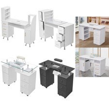Manicure Table Nail Station Pro Technician Desk Art Salon Beauty Workstation UK