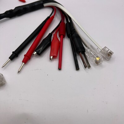 Line Tester Tool IDC RJ45 RJ11 Gator Clip Pin Tester Total of 6 Tester Cord  USA