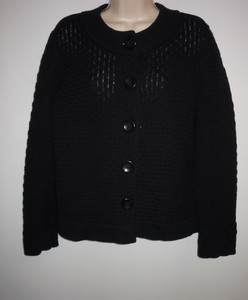 black textured cardigan