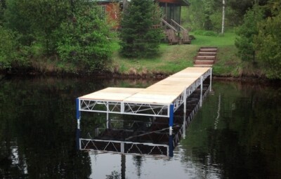 64ft Patio Rolling Jack Dock with Cedar Decking | FREE Shipping