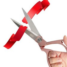 Heavy Duty Sharp Scissors 10.5" Ribbon Cutting Scissors Stainless Steel Rose ...