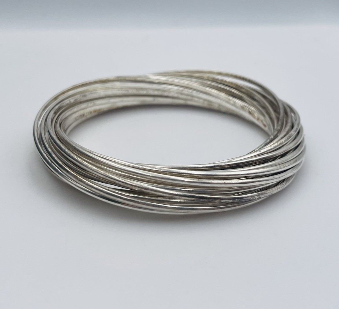 Silpada Sterling Silver 21 Ring Rolling Bangle Sa… - image 1