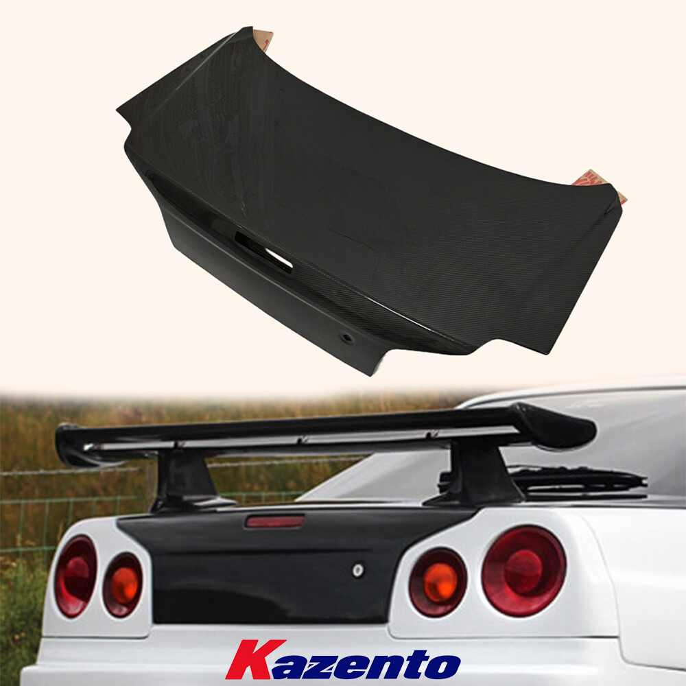 Nissan Skyline R34 GTR GTT Rear Trunk | Carbon Fiber | Black Nissan Skyline R34 GTR GTT Rear Trunk | Carbon Fiber | Black