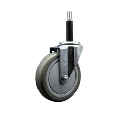 5 Inch SS Gray Poly Wheel Swivel 3/4 Inch Expanding Stem Caster SCC