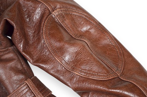 Men's Noble House ULM Jacket Jagdflieger Berlin Leather Belted Brown Size M - Picture 10 of 17