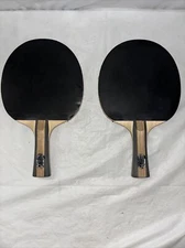 Set Of 2 Stiga Apex WRB Ping Pong Table Tennis Paddles Foam Black