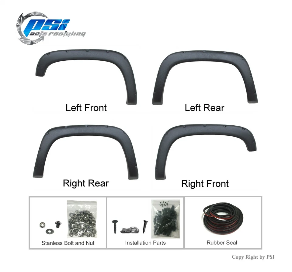 Perno de bolsillo guardabarros llamaradas acabado pintable para GMC Chevrolet C/K 1500 2500 3500 Foto 2 de 3