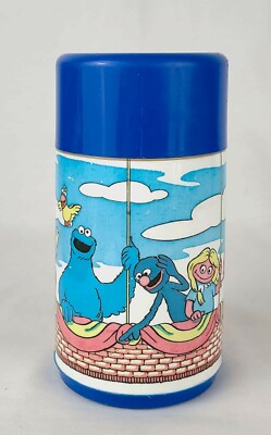 Vintage Muppets Sesame Street Complete Plastic Thermos by Aladdin