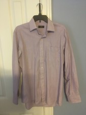 Club Room mens purple button down dress shirt Sz 15.5 34-35 
