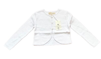 Hope & Henry - kurze Bolero Strickjacke - 100% Bio Baumwolle - XXS (2-3 Jahre)