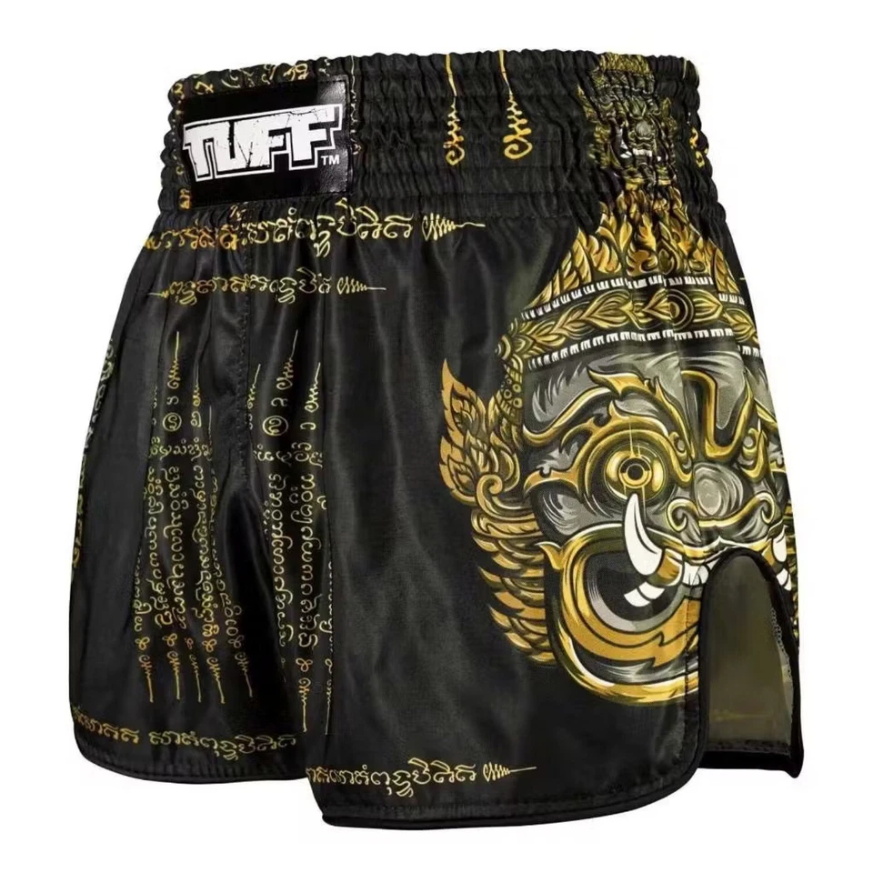 Thai Muay Shorts Boxing Mma Kickboxing Kick Ufc Fight Cage Grappling Mens Tuff - Image 3 of 4