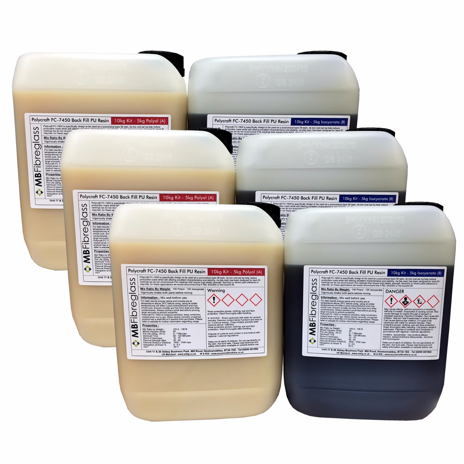 Polycraft FC7450 Back-Fill Polyurethane Liquid Plastic Casting Resin 30kg Kit