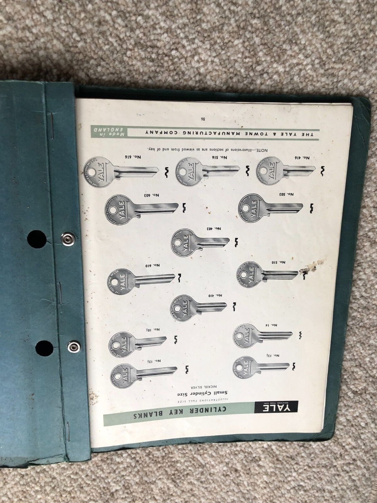 Vintage Yale Locks for Master Keying Sectional Catalogue No. CYI eBay