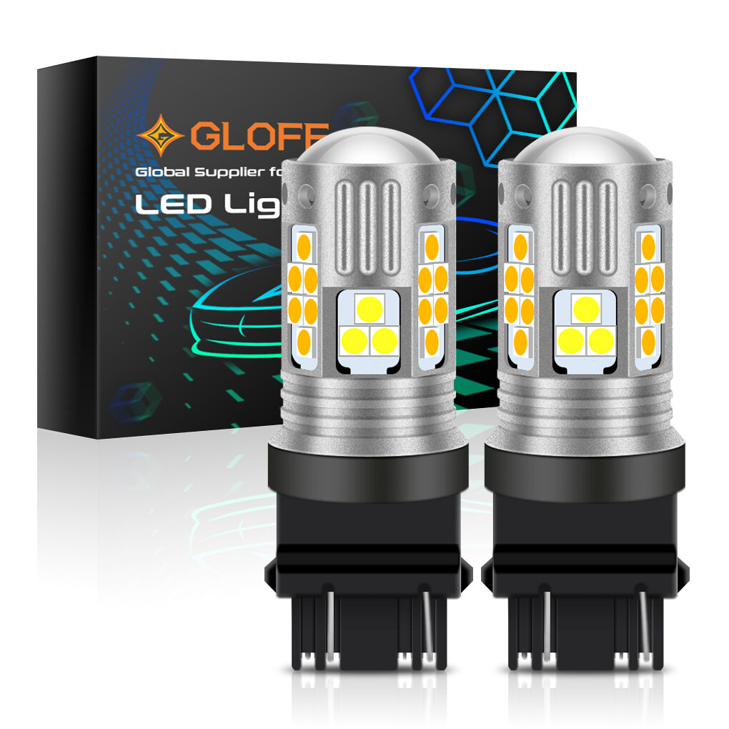 3157 Switchback LED Turn Signal Bulbs - White/Amber Dual Color, Anti-Hyper Flash