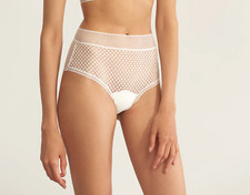 Else Bella High Waist White Briefs Panties L57120 Size Medium