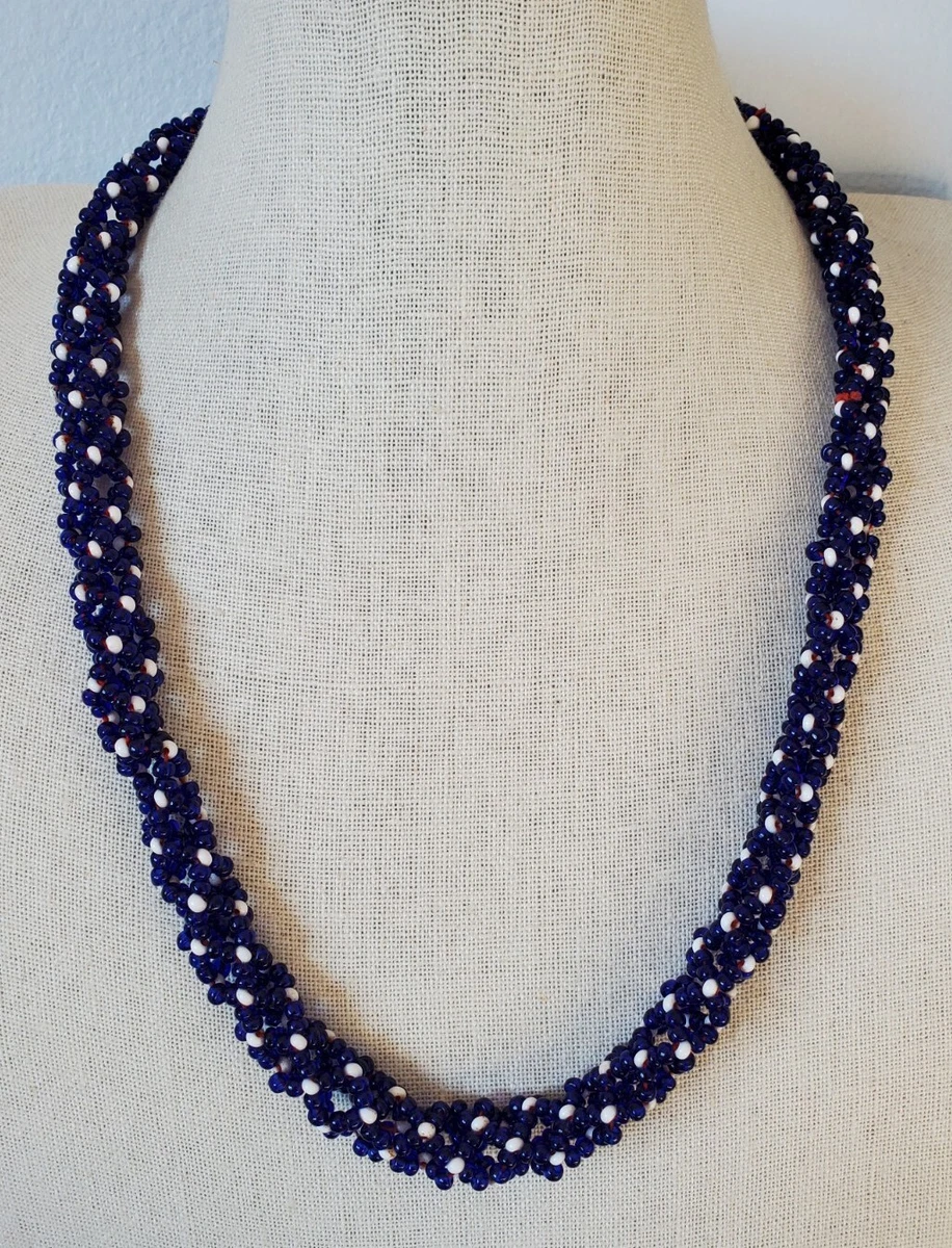 Seed bead outlet rope necklace