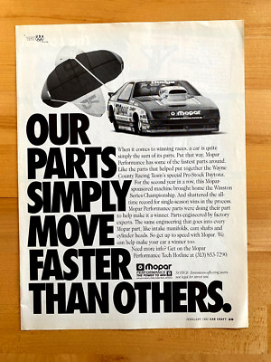1992 Print Ad Mopar Performance NHRA Pro Stock Dodge Daytona
