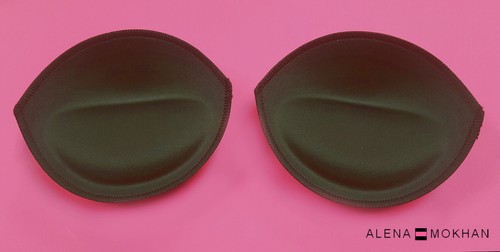 1 PAIR Push Up Bra Cups - Full Sew In Breast Cups - Beige Black White - Size A-H - Picture 6 of 8