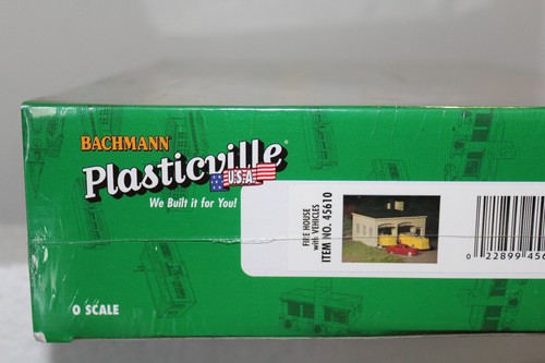 Estación de bomberos Plasticville Bachmann escala O con vehículos #45610 | Condition: New