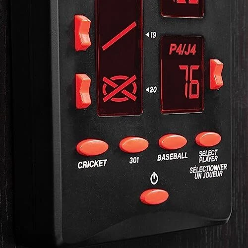 Tournament Bristle Dartboard and Easy Hang Cabinet with Electronic Scoreboard - Picture 6 of 7