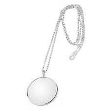 5X Magnifying Glass Pendant Necklace Monocle Reading Glasses on Chain