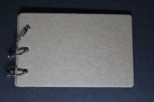 Mini Rectangle Album 5" X 3 3/4" Unfinished Bare Chipboard 8 pages w/ rings