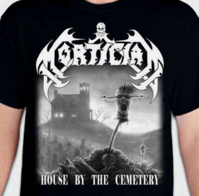 New Mortician House by the Cemetery Album Cotton Black S-2345XL T-Shirt