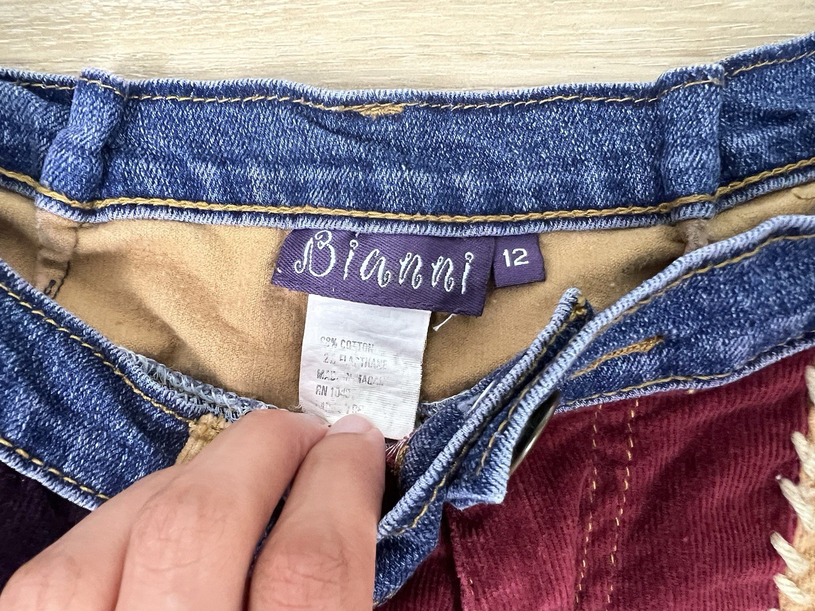 2000s does 70s Vintage Patchwork Stitched Denim J… - image 3