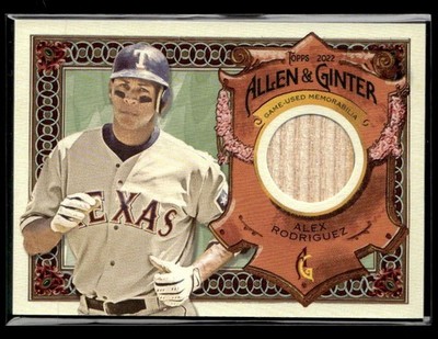 2022 Topps Allen & Ginter #AGRA-ARO Alex Rodriguez bat card Texas Rangers