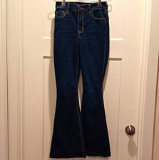 Hollister Women s Flare Jeans Blue Denim High Rise Stretch 5-Pocket Logo, 2