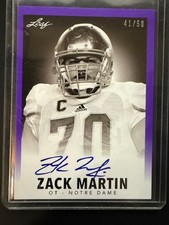 Zack Martin 2014 Leaf Originals 1960 Auto Purple RC Fighting Irish /50