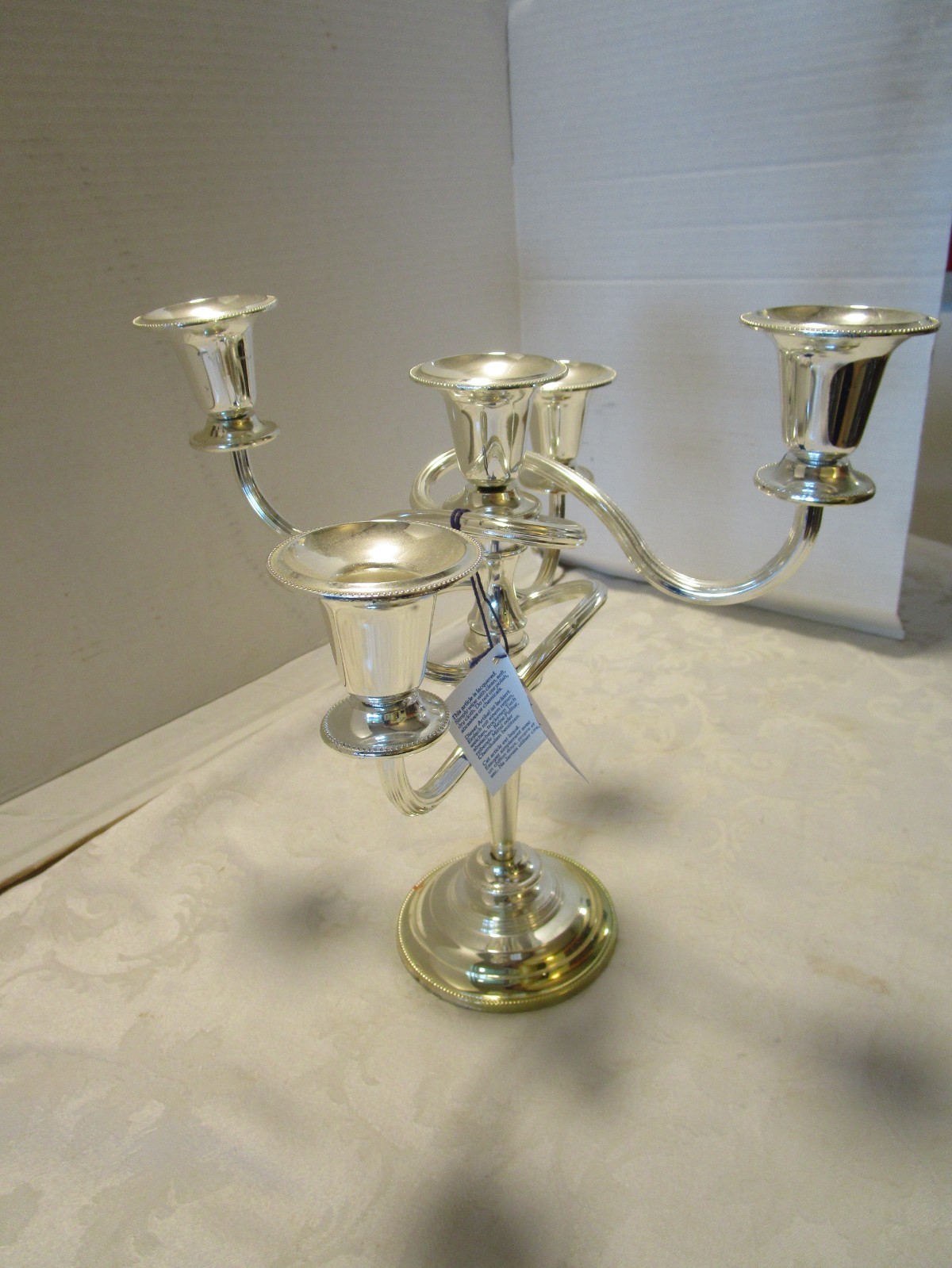 Vintage Mayfair Silver Plated 5-Arm Candelabra Candle Holder 10.6” T England