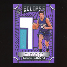 2024-25 Obsidian Tidjane Salaun Eclipse Patch Electric Etch Purple Flood RC #/75