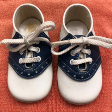 Baby Deer Boys Saddle Oxford Blue White Shoes 3-6 months Baby Size 2