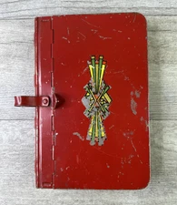 Vintage 1940-50s Red Silent Butler Crumb Catcher