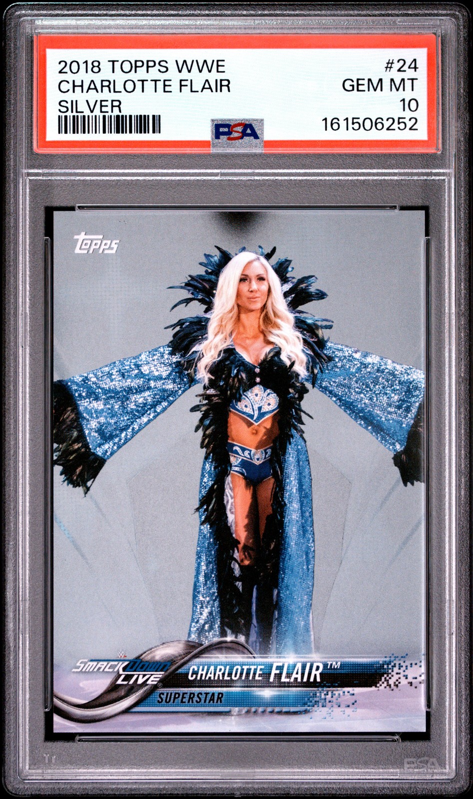 Charlotte Flair 2018 Topps Wwe Silver /25 PSA 10 pop 1