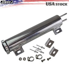 Polished Aluminum 14 Oz 2 X 10 Radiator Overflow Tank Bottle Catch Can