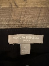 Banana Republic Black Women's Skinny Pants with Ankle Zipper Size 6