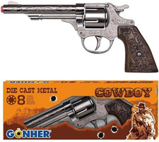 Gonher Diecast Metal 8 Ring Shot Cowboy Gun Age 3+