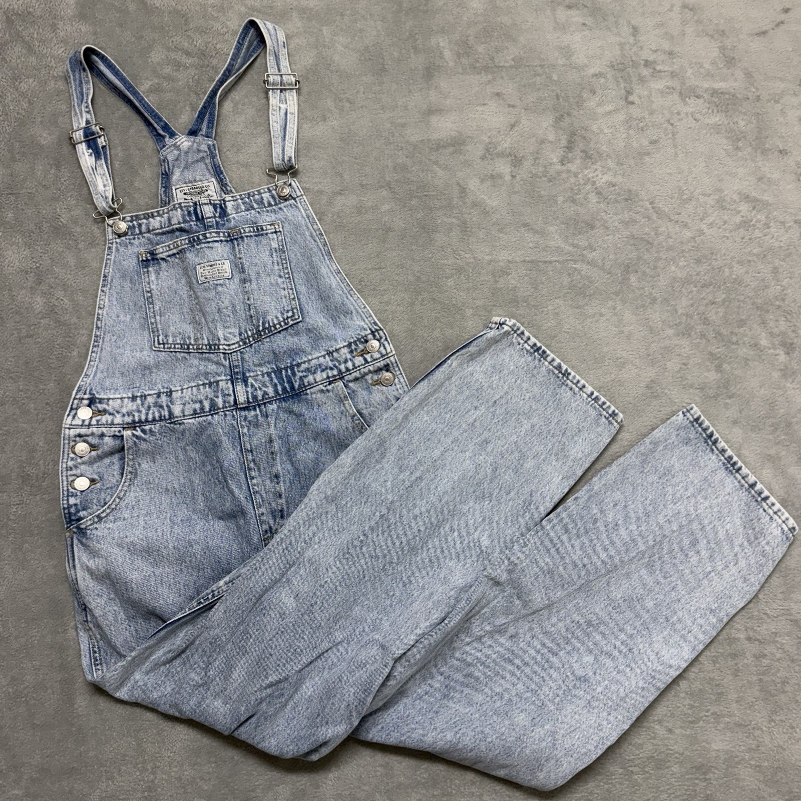 Levi's Vintage Style Denim Light Wash Overalls Workwear Women's Medium