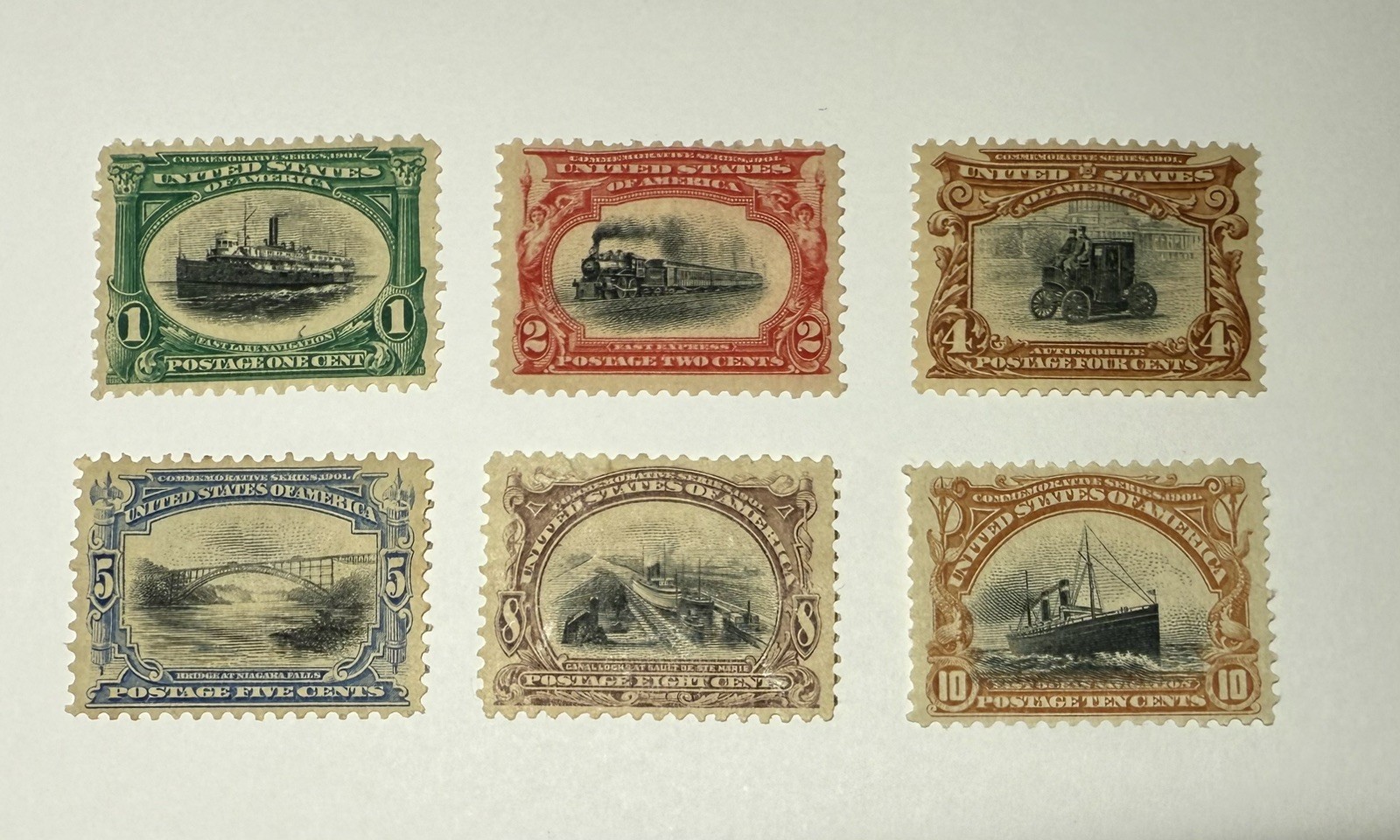1901 US Pan-American Expo COMPLETE SET Scott# 294-299 - Mix 