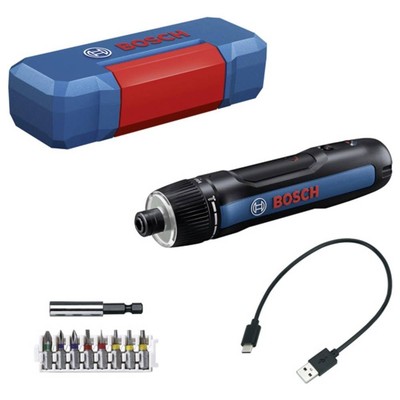 Screwdriver Set 8pcs Bosch GO 3 Blue USB-C Professional incl. Holder Cable Mini