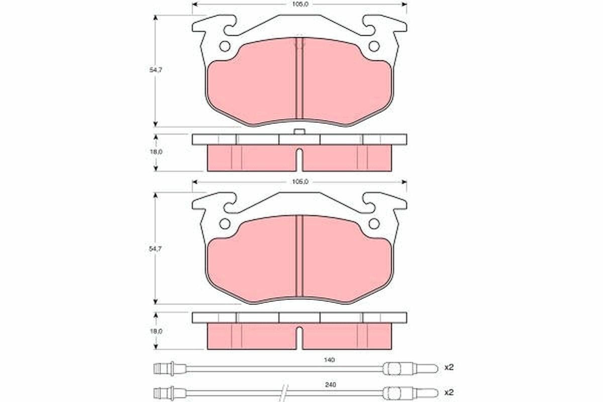 Plaquettes GDB313 TRW pour résoudre les sifflements au freinage