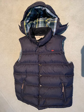 Aubin & Wills padded gilet, man's large, charcoal/black, detachable hood, VGC