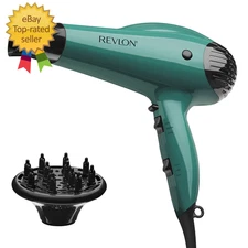 Revlon Volume Booster Hair Dryer | 1875W for Voluminous Lift and Body, (Green)