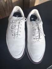 Adidas MC80 Spikeless Golf Shoes Mens 12 White Navy Scarlet JH6144 Boost GUC