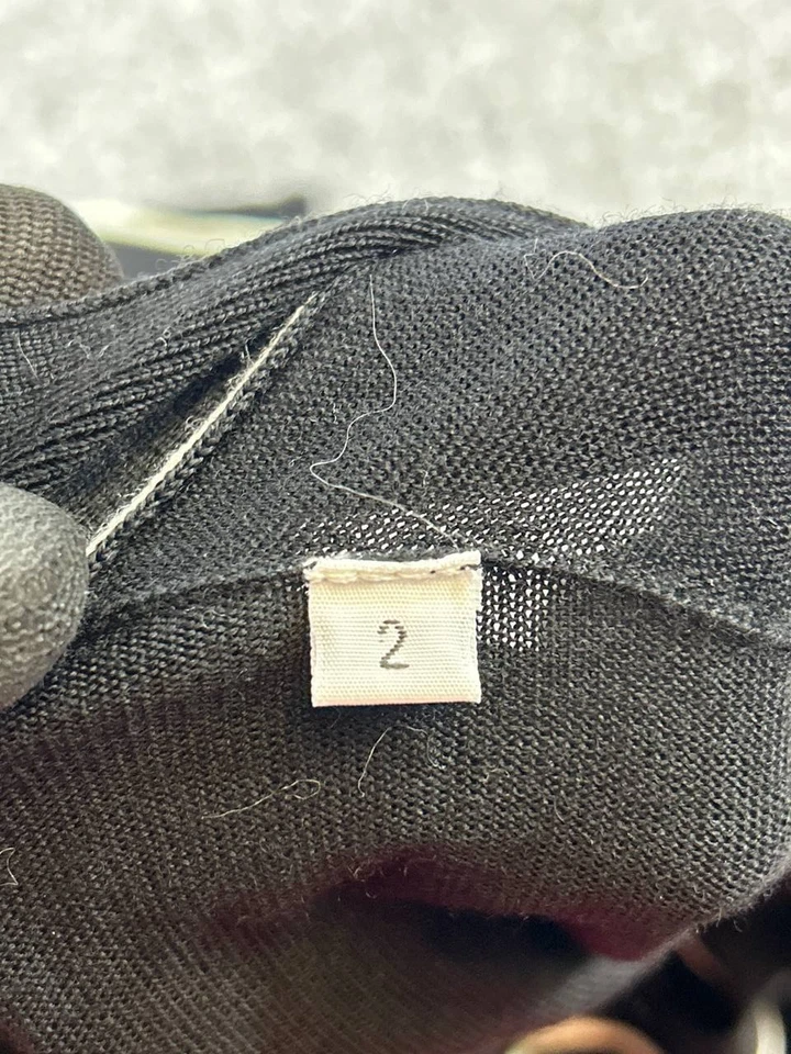 Suéter Sandro Paris para mujer 2 cárdigan tejido de lana negro Foto 4 de 4